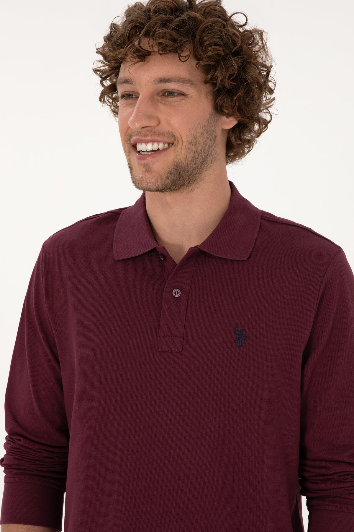 Bluza Polo Barbat Pe Bordo Cu Logo Brodat