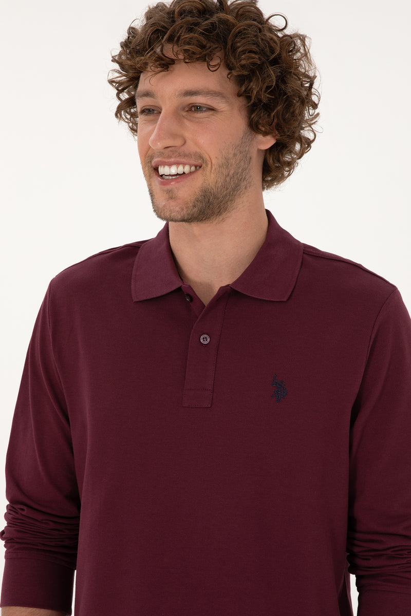 Bluza Polo Barbat Pe Bordo Cu Logo Brodat