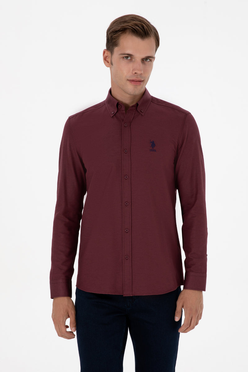 Camasa Barbat Pe Bordo Cu Logo Brodat