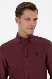 Camasa Barbat Pe Bordo Cu Logo Brodat