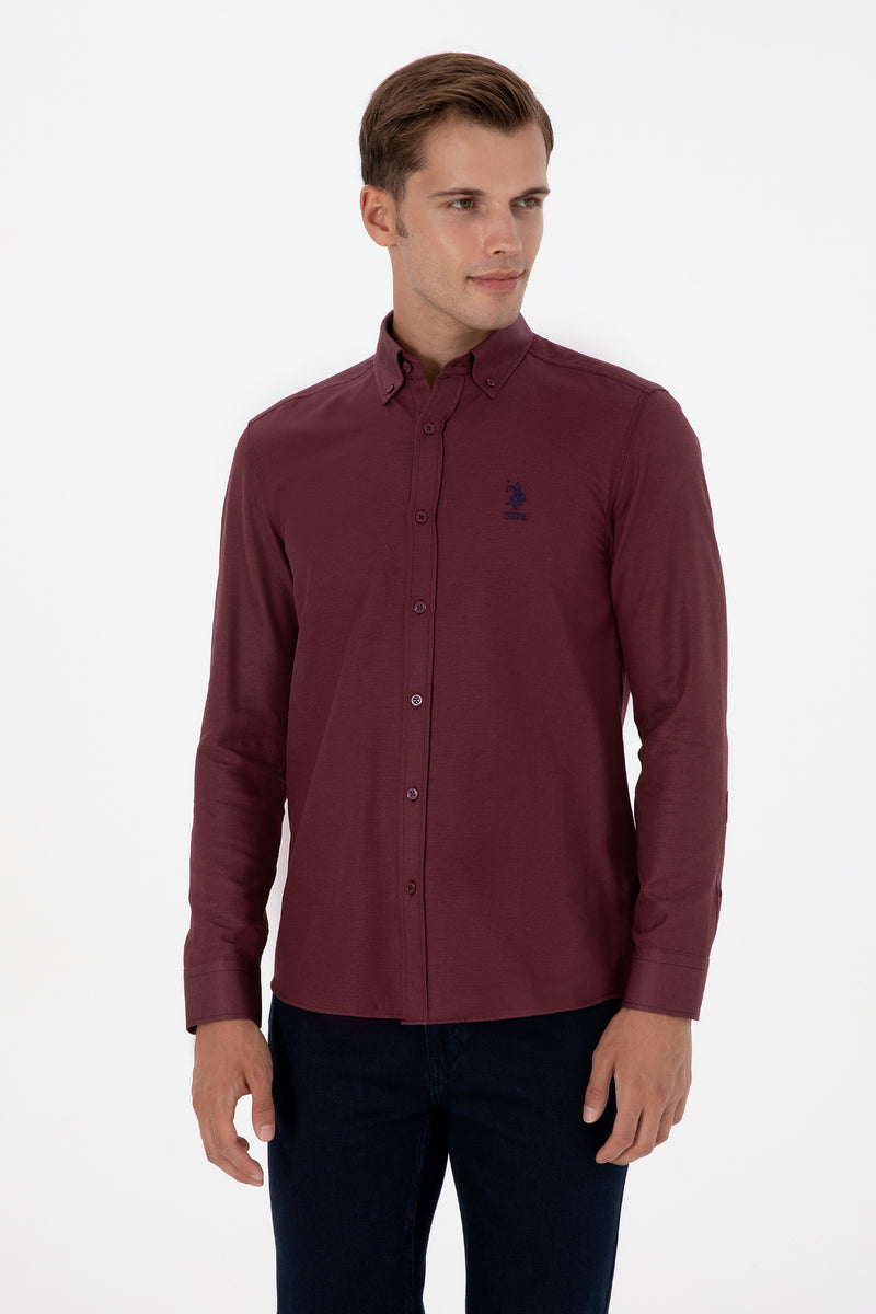 Camasa Barbat Pe Bordo Cu Logo Brodat