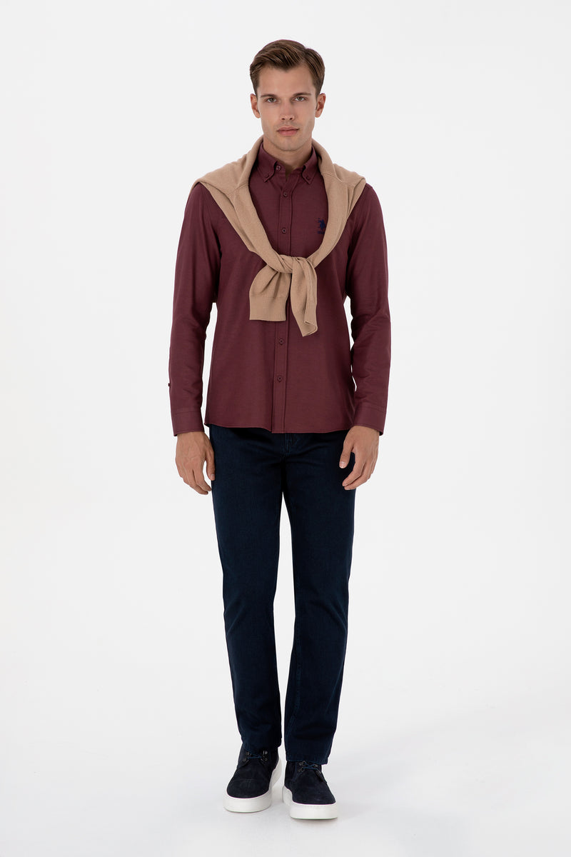 Camasa Barbat Pe Bordo Cu Logo Brodat