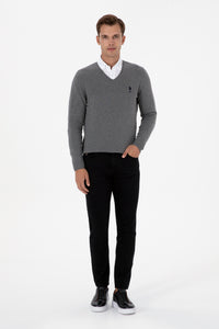 Blugi Barbat Pe Negru Si Logo Brodat