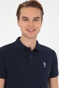 Tricou Polo Bărbați Bleumarin Cu Logo Discret