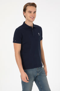 Tricou Polo Bărbați Bleumarin Cu Logo Discret