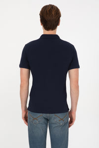 Tricou Polo Bărbați Bleumarin Cu Logo Discret