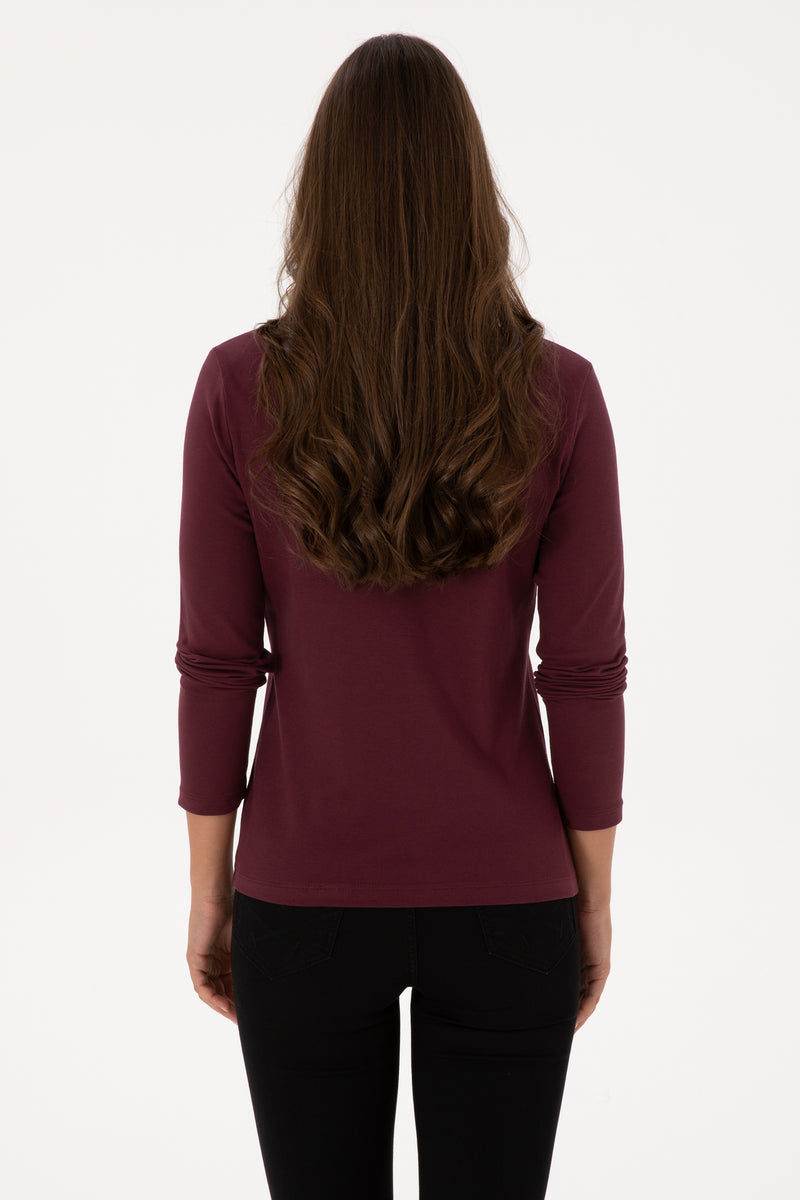 Bluza Polo Dama Pe Bordo Cu Logo Brodat