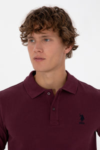 Bluza Polo Barbat Pe Bordo Cu Logo Brodat