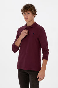 Bluza Polo Barbat Pe Bordo Cu Logo Brodat