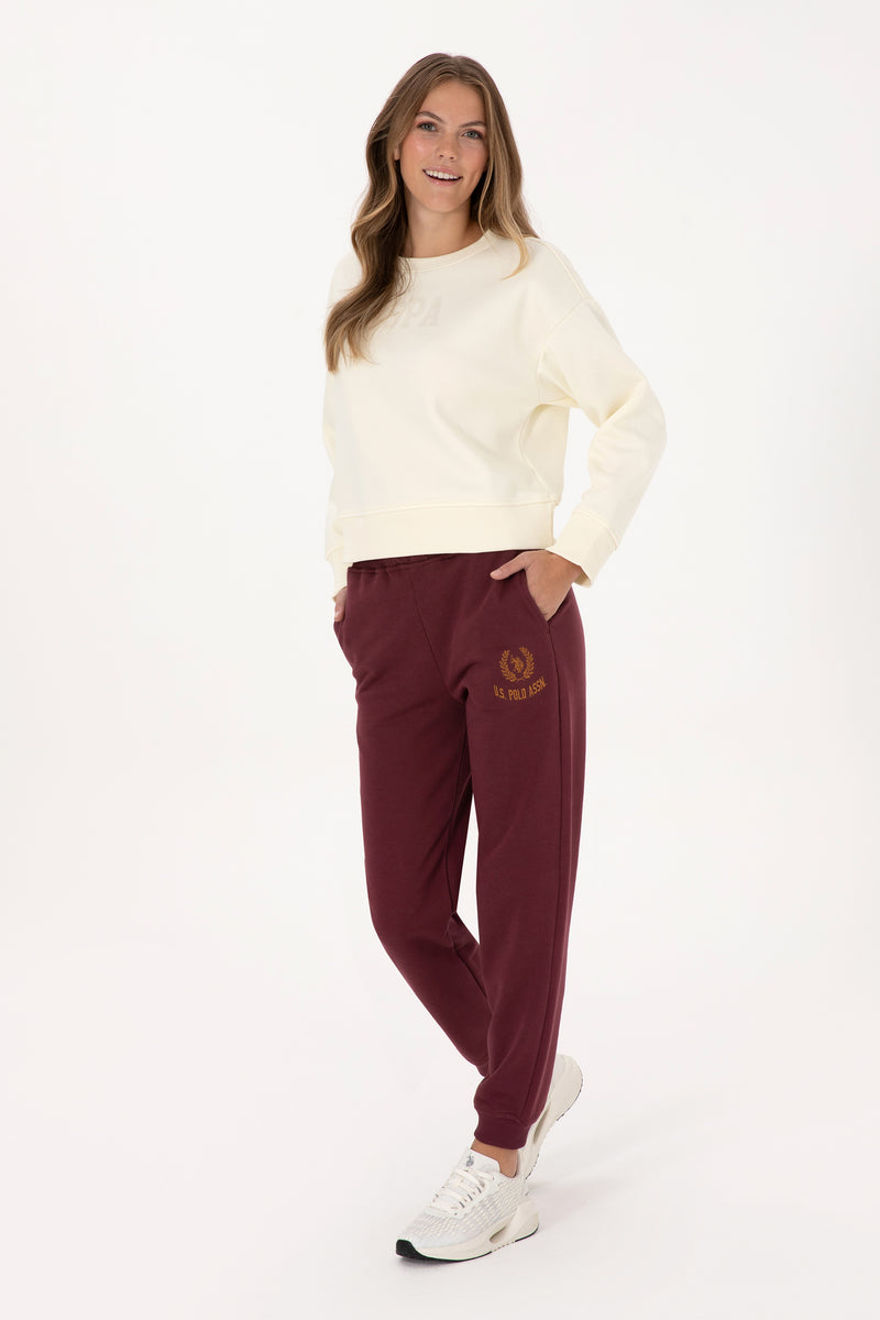 Pantalaloni Tip Jogger Dama Pe Bordo