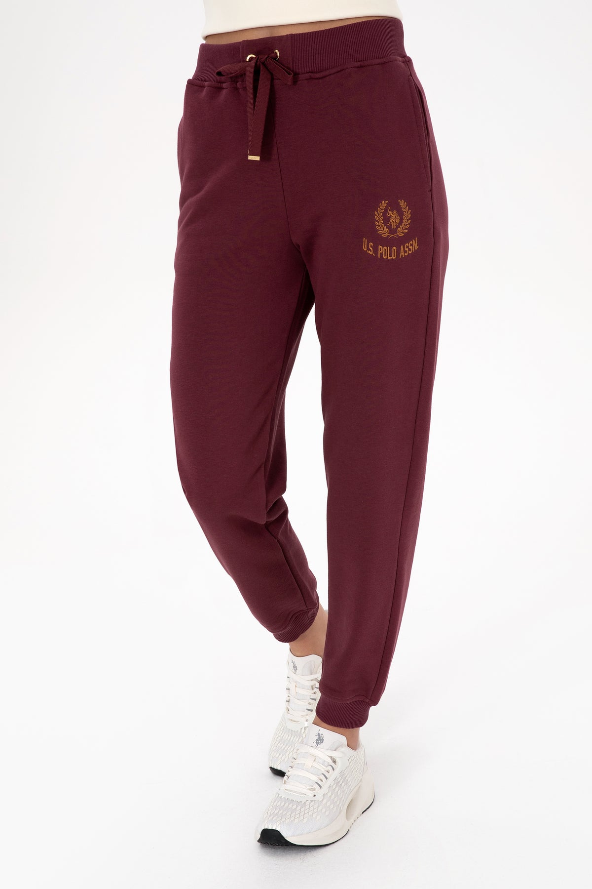 Pantalaloni Tip Jogger Dama Pe Bordo