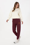 Pantalaloni Tip Jogger Dama Pe Bordo