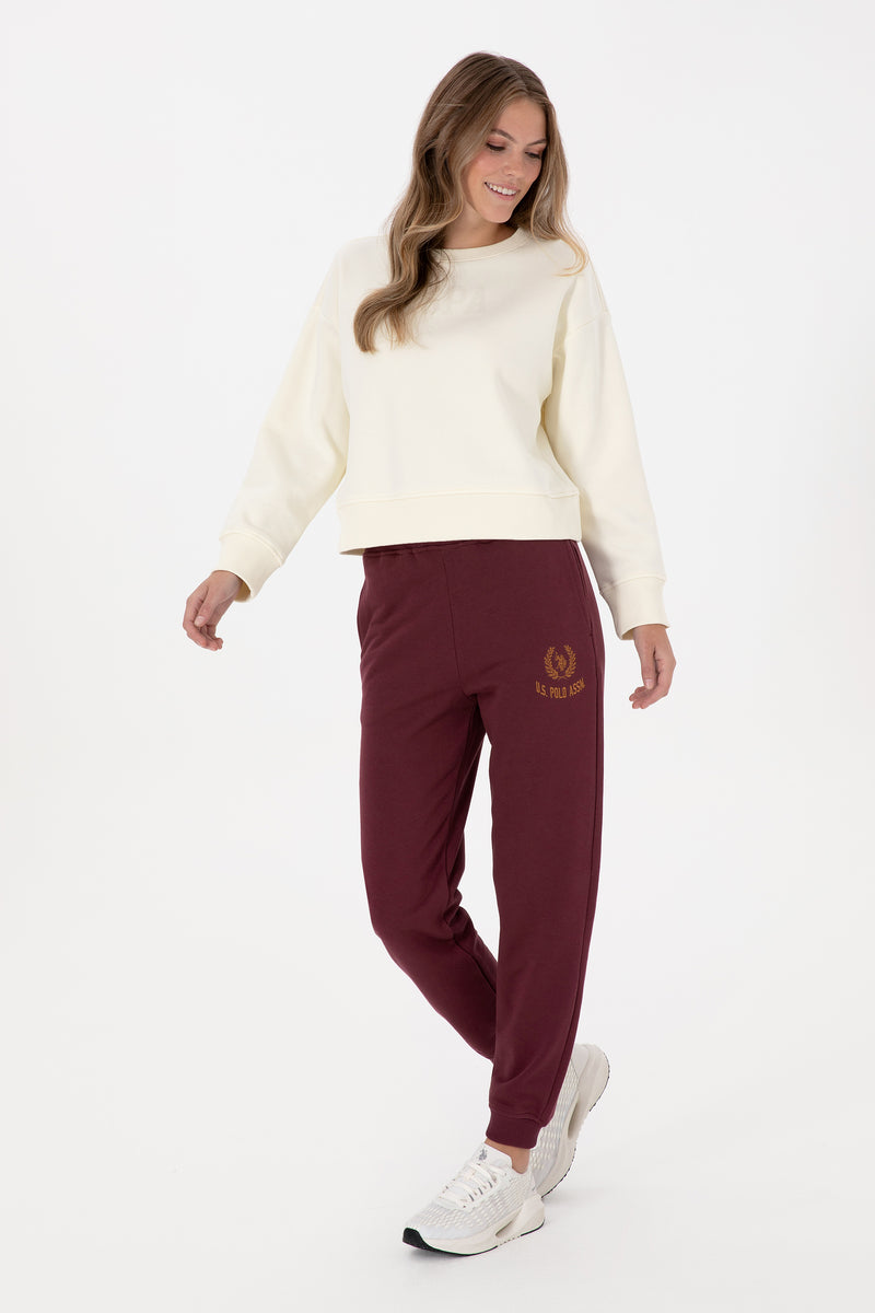 Pantalaloni Tip Jogger Dama Pe Bordo