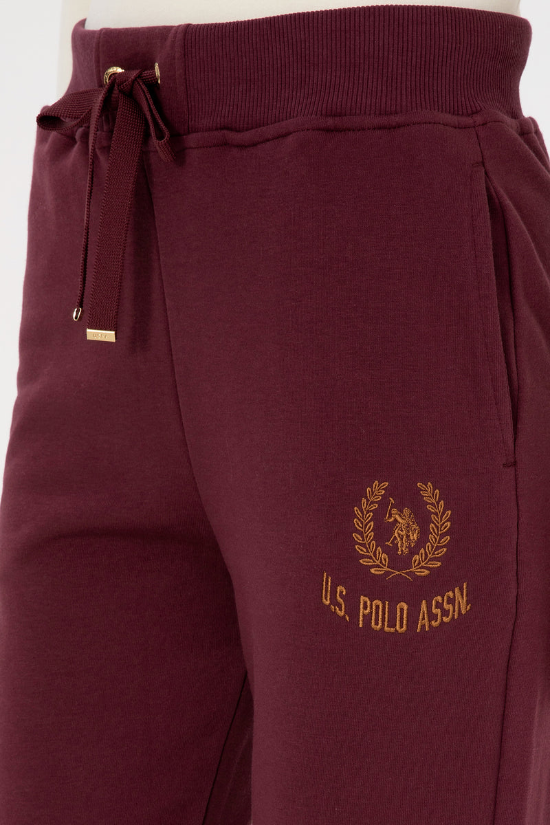 Pantalaloni Tip Jogger Dama Pe Bordo