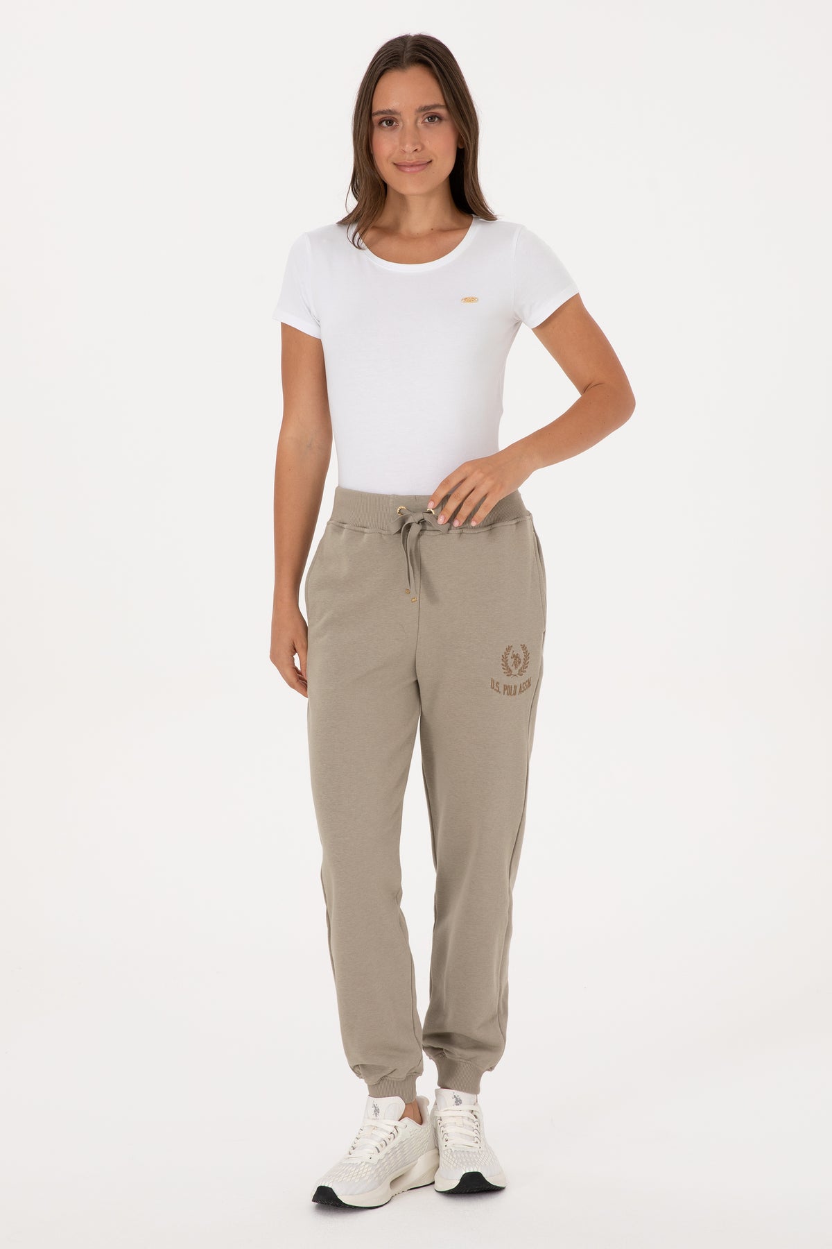 Pantalaloni Tip Jogger Dama Pe Bej