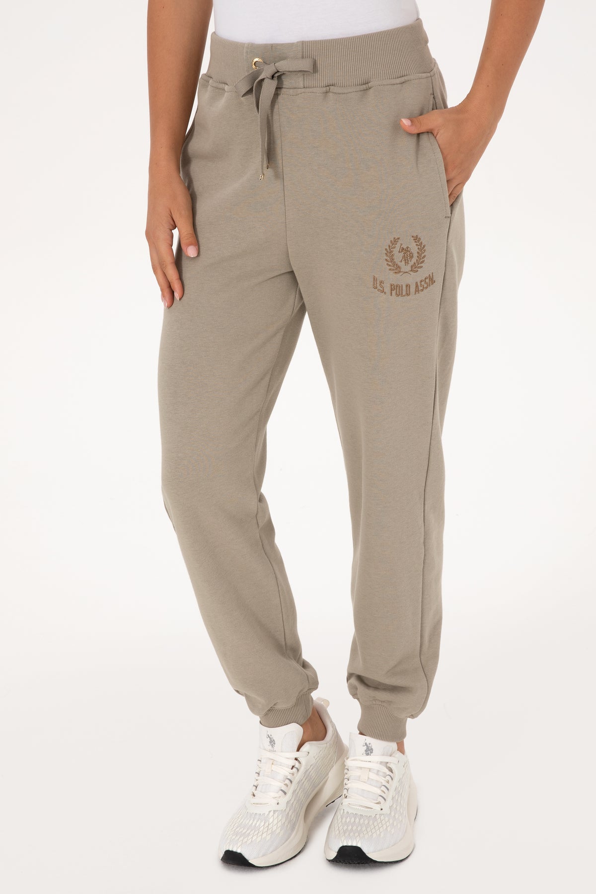 Pantalaloni Tip Jogger Dama Pe Bej