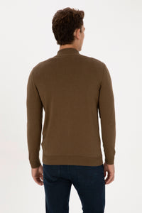 Pulover Tip Cardigan Barbat Pe Kaki Cu Fermoar Complet