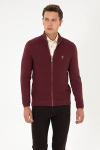 Pulover Tip Cardigan Barbat Pe Bordo Cu Fermoar Complet