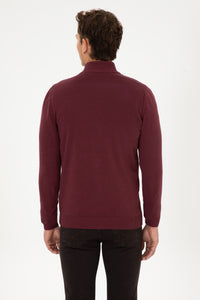 Pulover Tip Cardigan Barbat Pe Bordo Cu Fermoar Complet