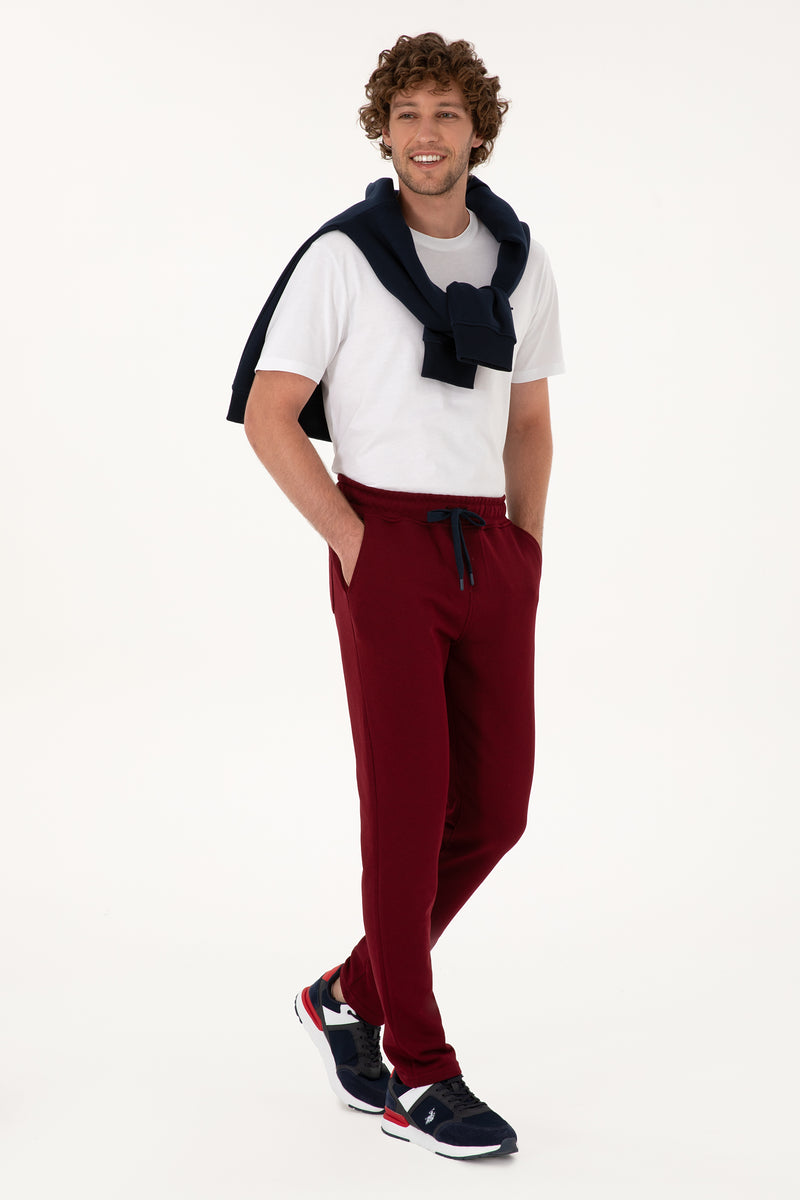 Pantaloni Sport Barbat Pe Bordo