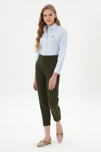 Camasa Dama Pe Albastru Deschis Cu Logo Color Brodat