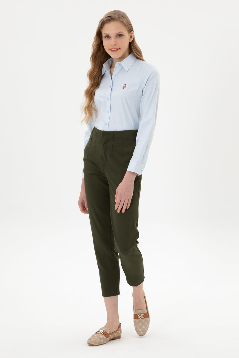 Camasa Dama Pe Albastru Deschis Cu Logo Color Brodat