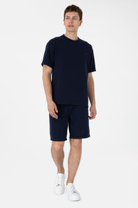 Pantaloni Scurți Bărbați Pe Bleumarin Cu Textură