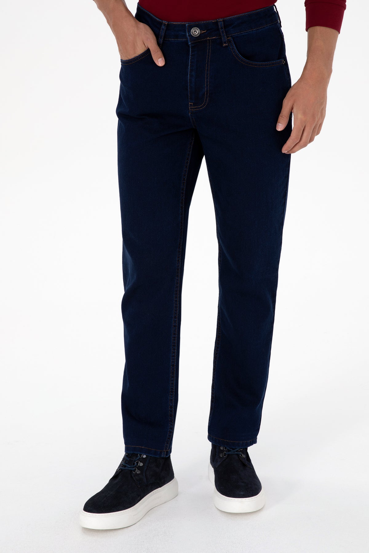 Blugi Regular Fit Barbat Pe Indigo