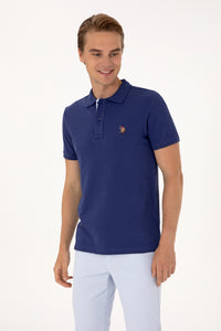 Tricou Polo Bărbați Indigo Cu Logo Color