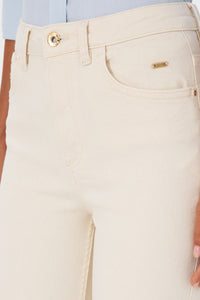 Pantaloni Chino Dama Pe Alb Ivoire 