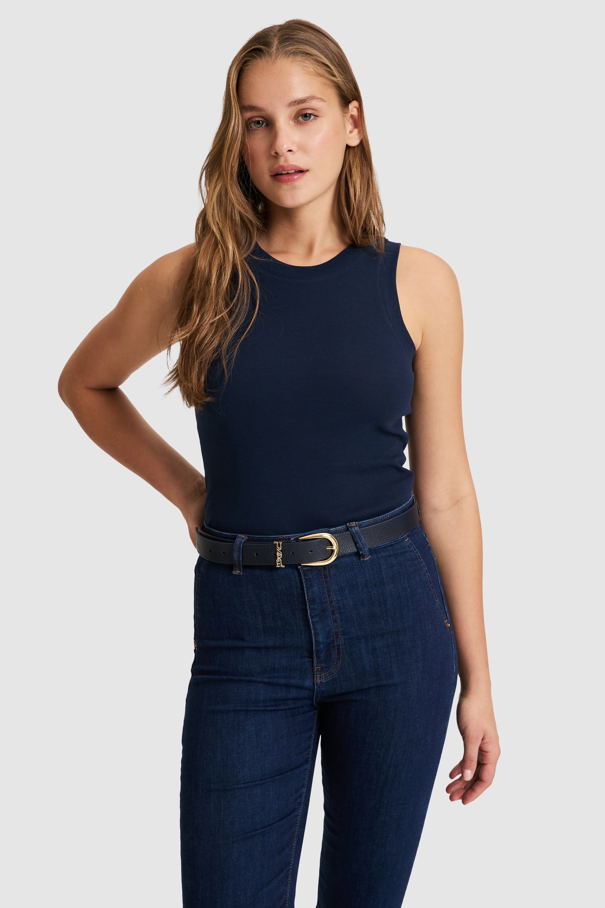 Tricou Damă Bleumarin Fără Mâneci 