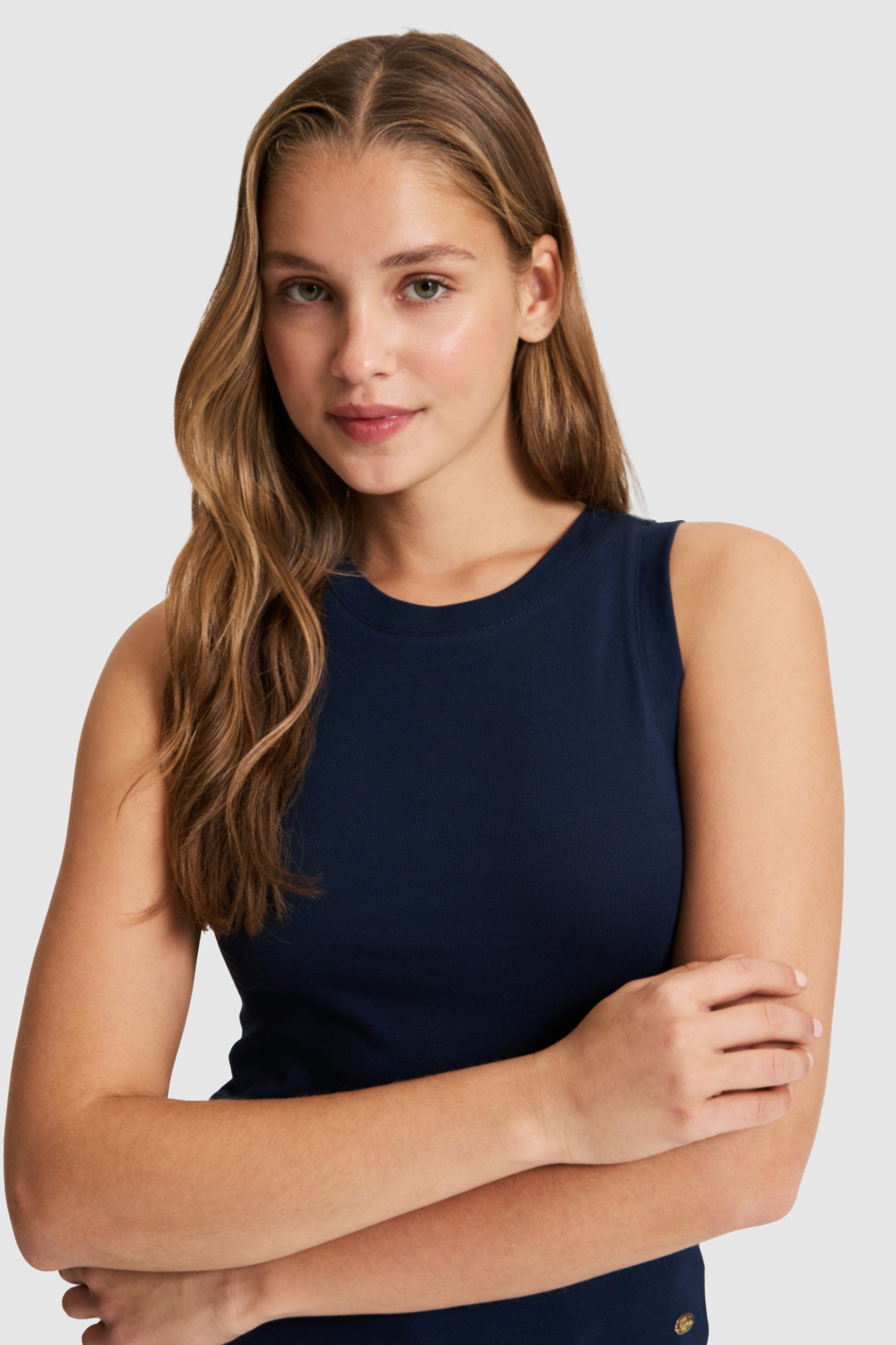 Tricou Damă Bleumarin Fără Mâneci 