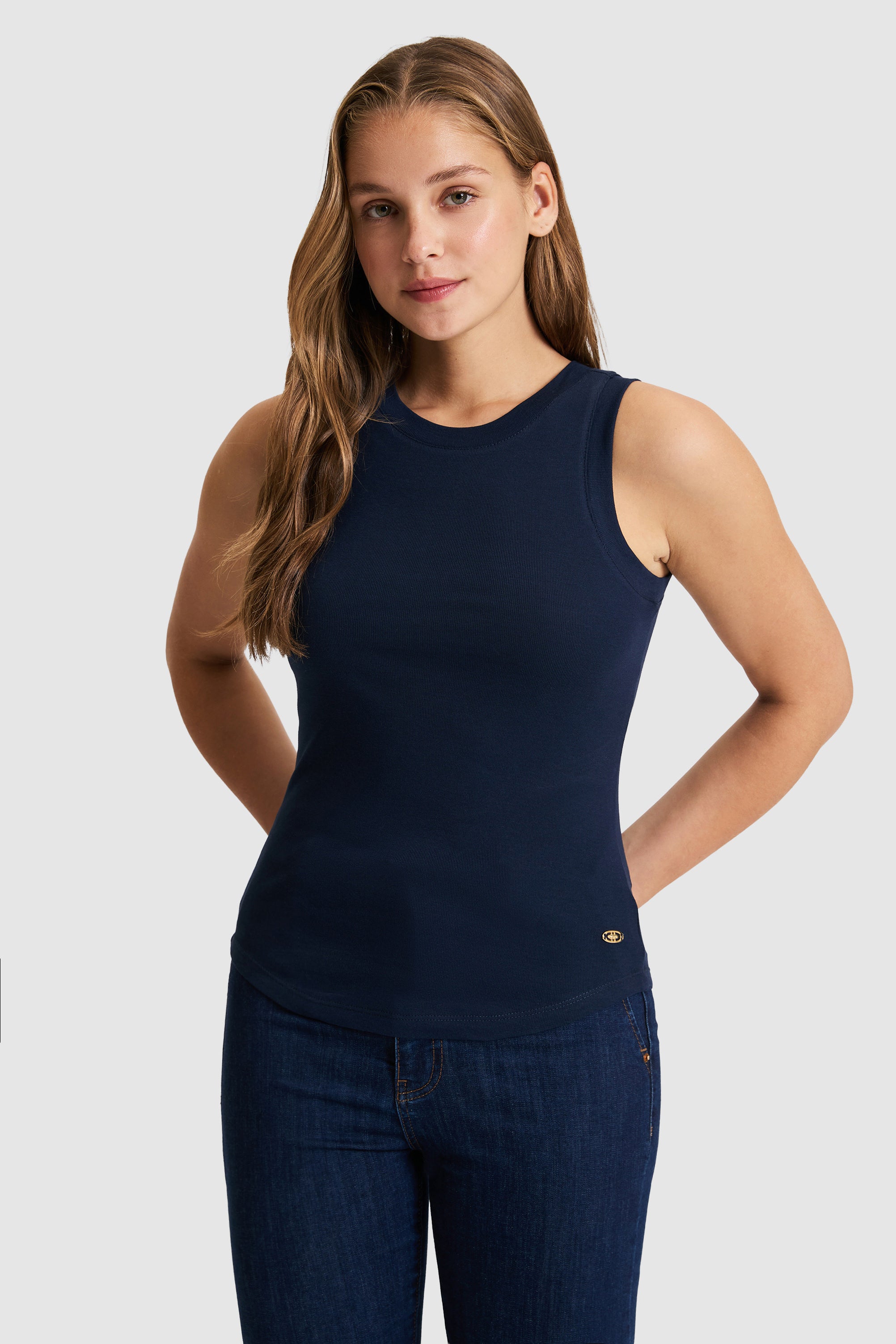 Tricou Damă Bleumarin Fără Mâneci 