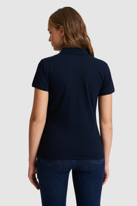 Tricou Polo Damă Bleumarin Cu Logo Discret