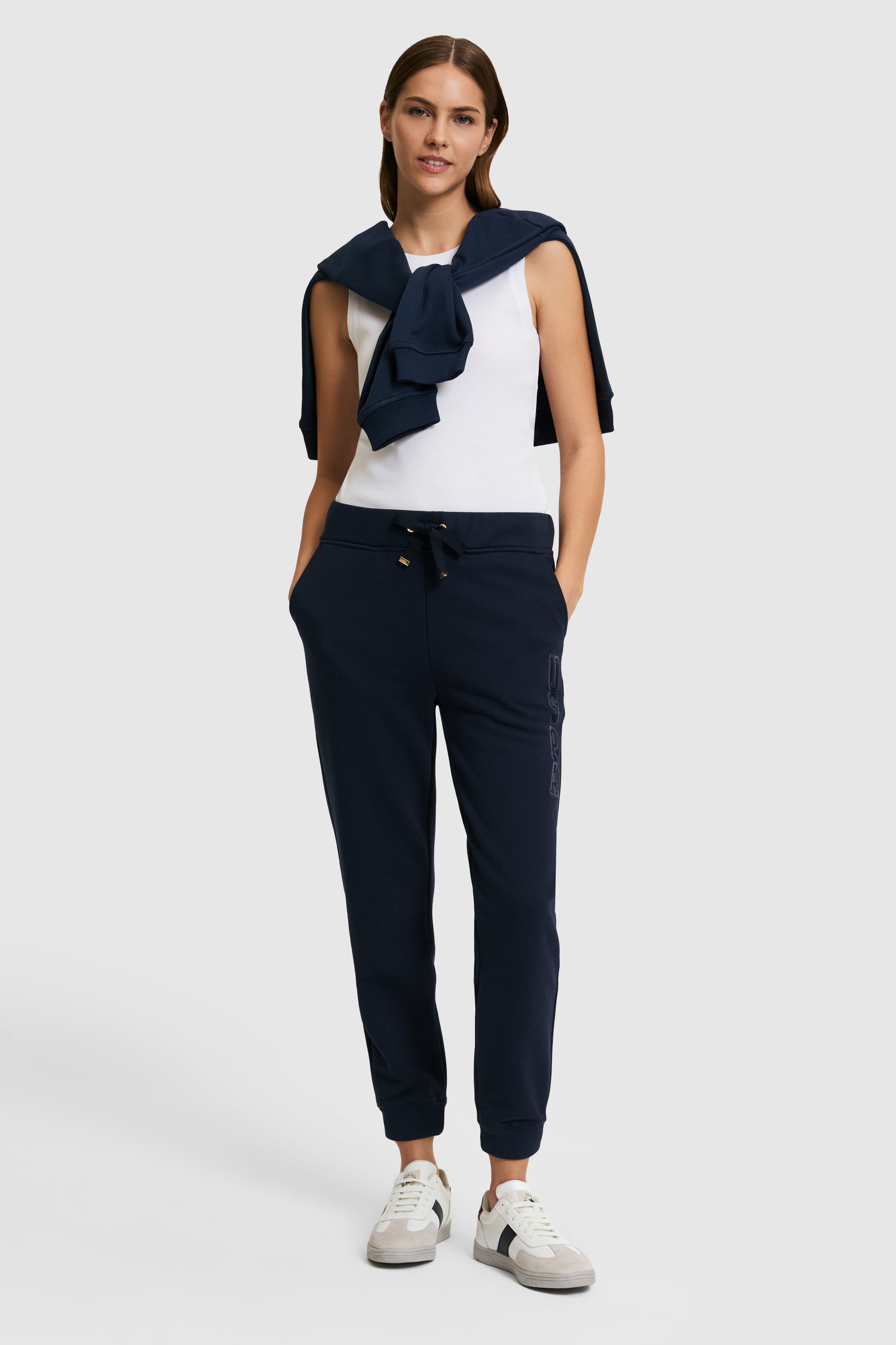 Pantaloni Sport Dama Bleumarin Cu Logo USPA