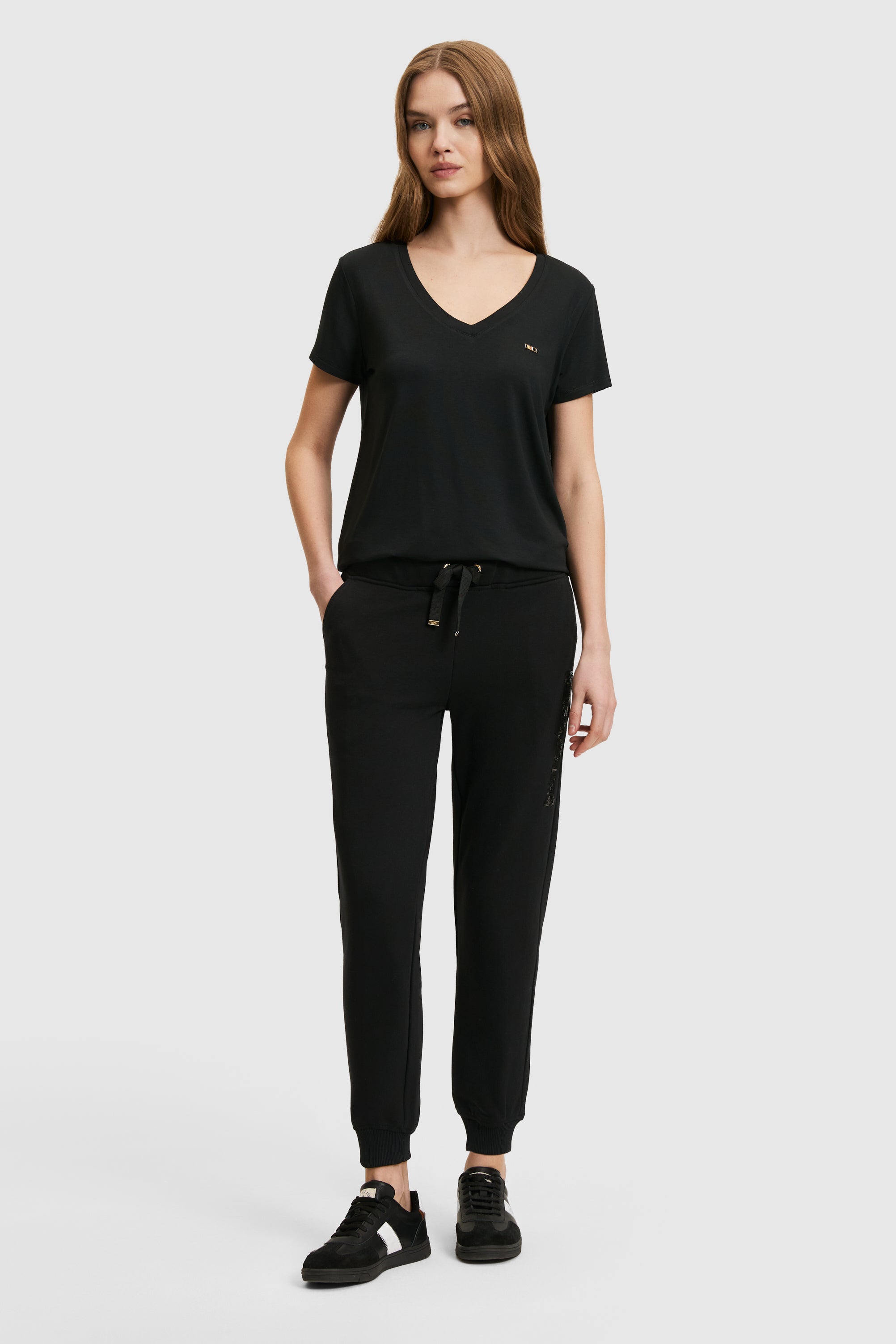 Pantaloni sport negri de damă
