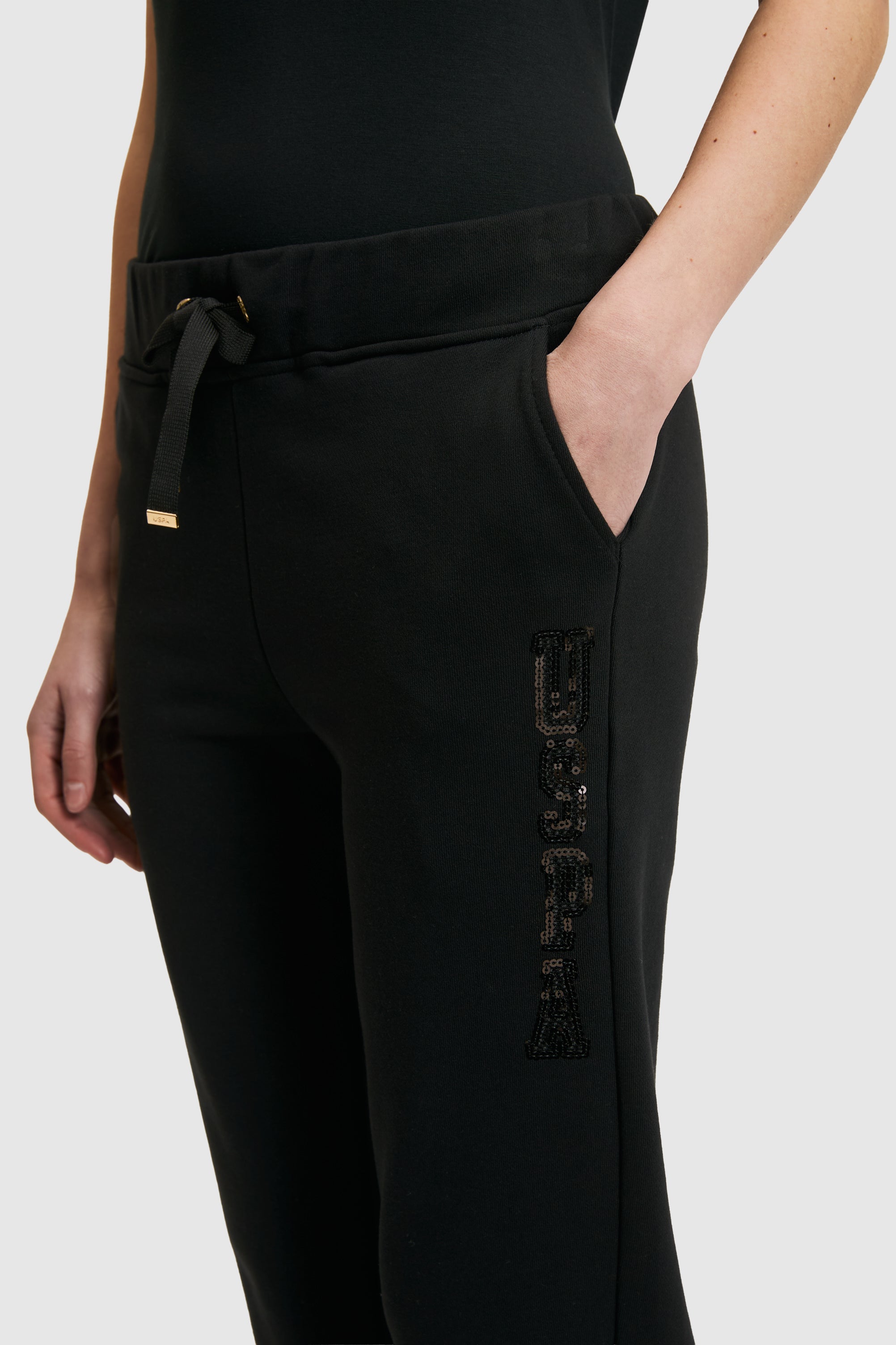 Pantaloni sport negri de damă