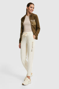 Pantaloni sport albi de damă