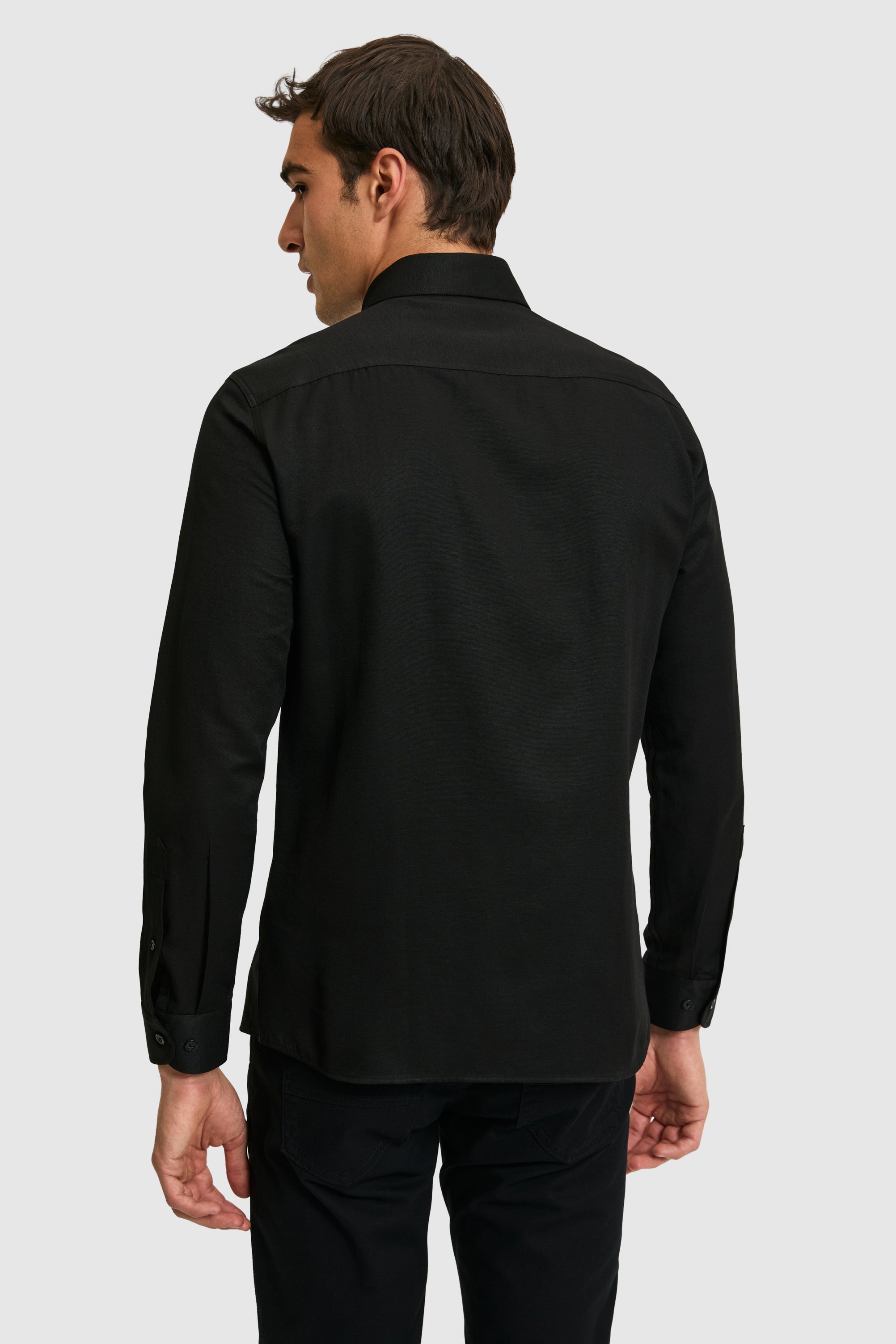 Camasa Barbat Negru Cu Logo Brodat