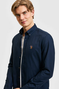Camasa Barbat Bleumarin Cu Logo Colorat