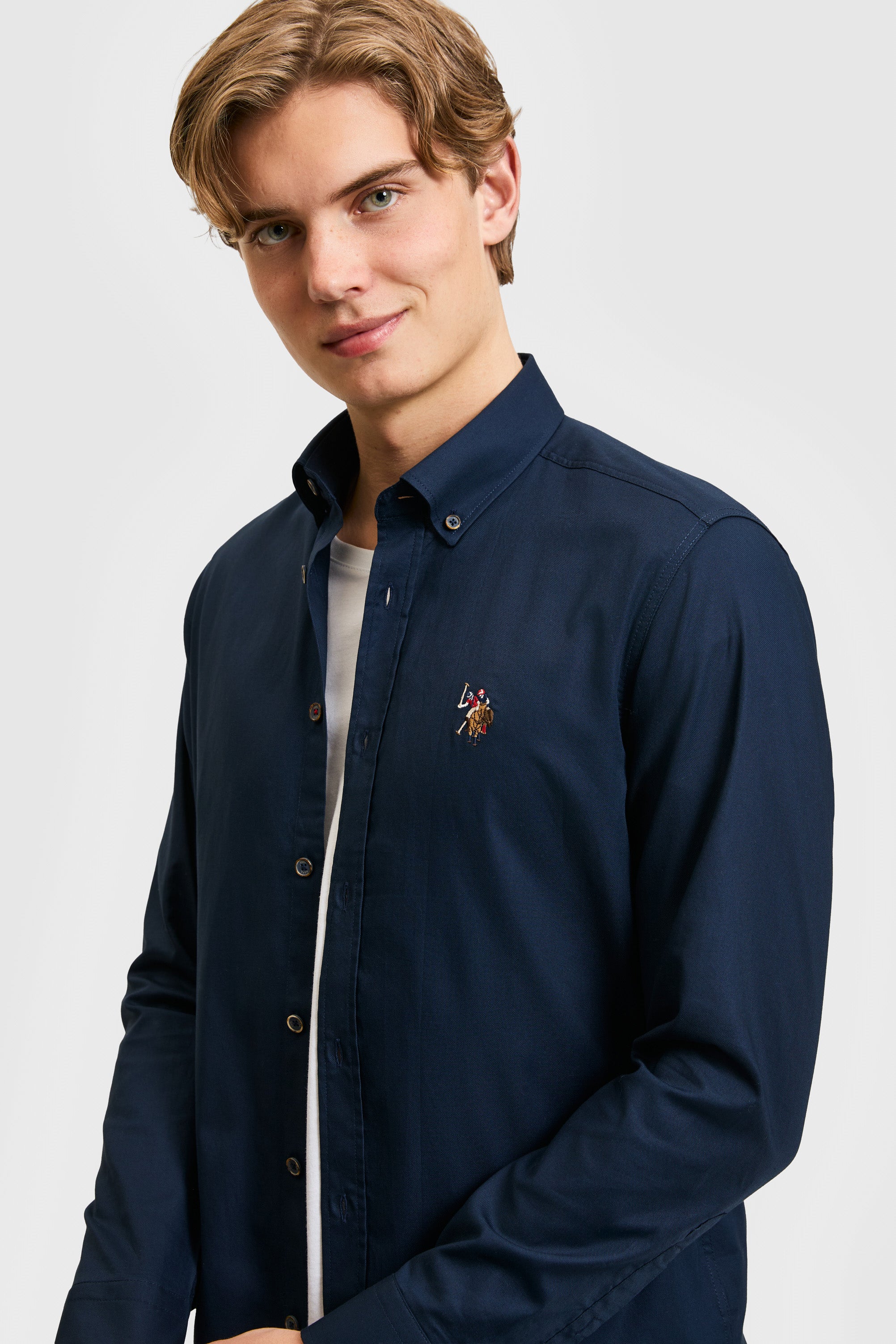 Camasa Barbat Bleumarin Cu Logo Colorat