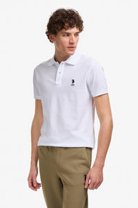 Tricou Polo Barbat Alb Cu Logo Brodat