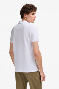 Tricou Polo Barbat Alb Cu Logo Brodat