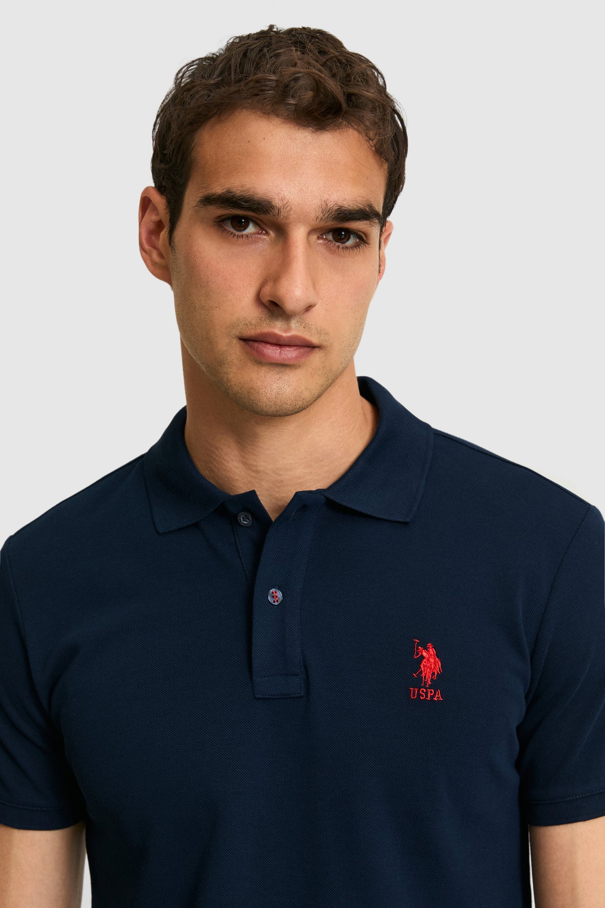Tricou Polo Barbat Bleumarin Cu Logo Brodat
