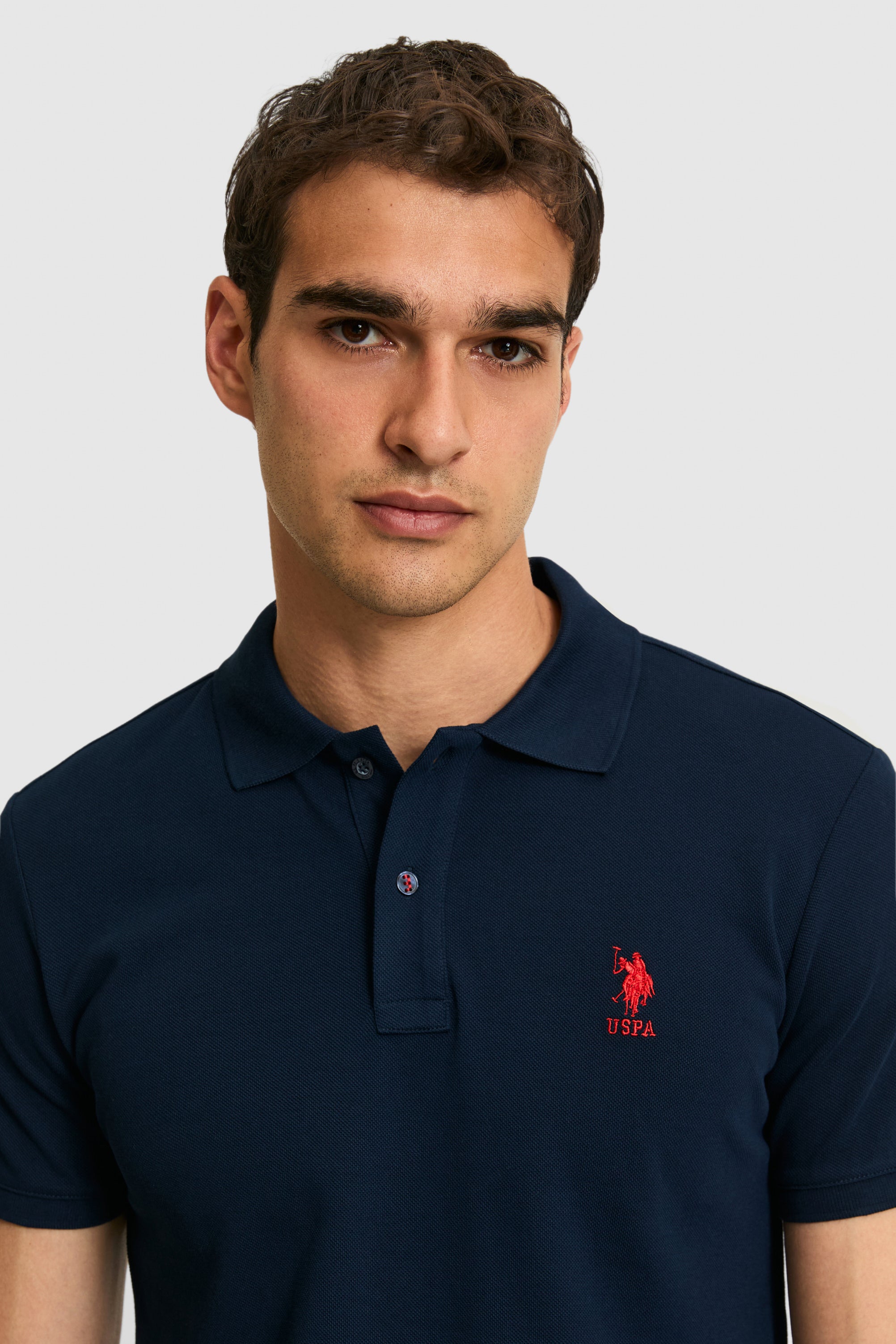 Tricou Polo Barbat Bleumarin Cu Logo Brodat