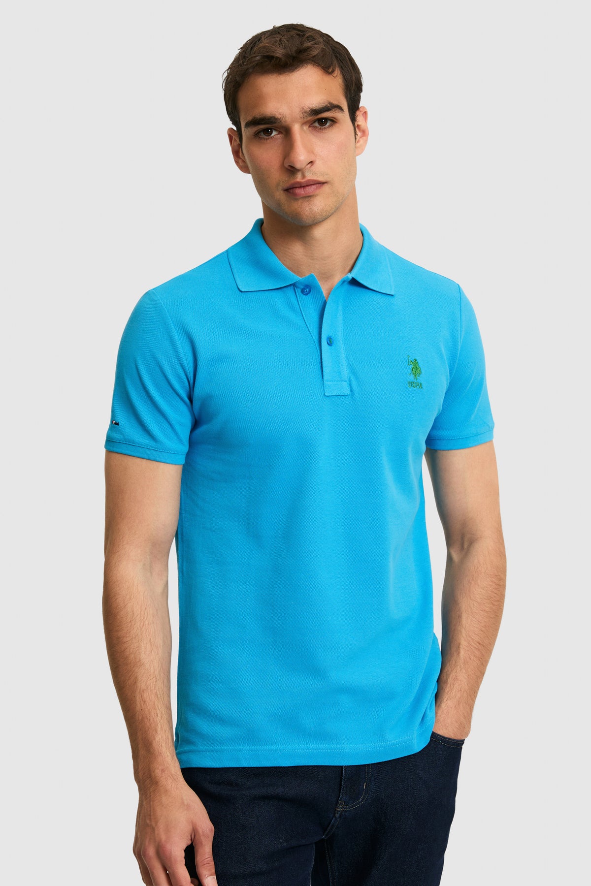 Tricou Polo Bărbați Roșu Cu Logo Brodat