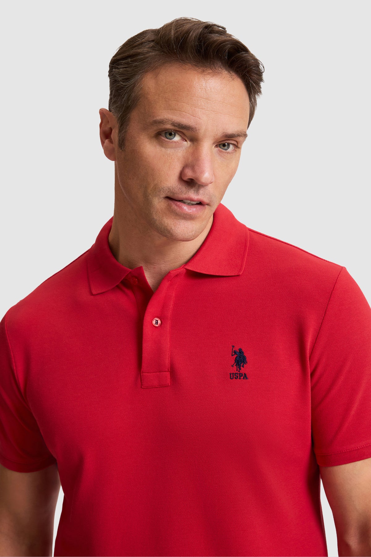 Tricou Polo Bărbați Turcoaz Cu Logo Brodat