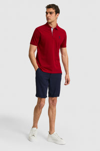 Tricou Polo Bărbați Bordo Regular Fit Cu Logo