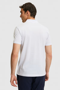 Tricou Polo Barbat Alb Cu Logo Brodat