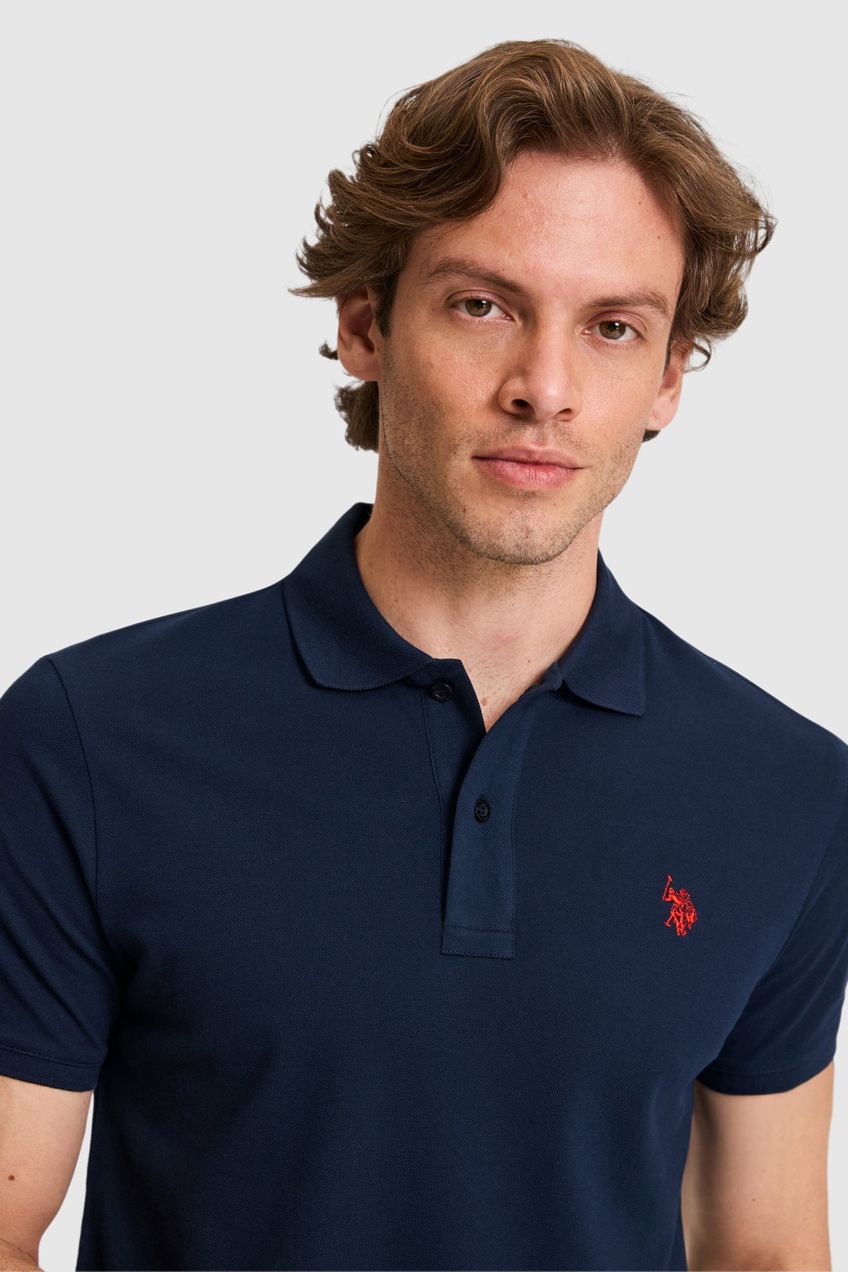 Tricou Polo Bărbați Bleumarin Cu Logo Discret